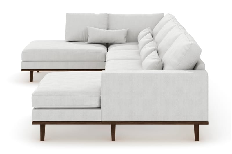 Copenhagen 5-sits Vänstervänd U-formad Soffa med Divan och Schäslong i Tyg - Vit - Möbler - Soffa - U-soffa