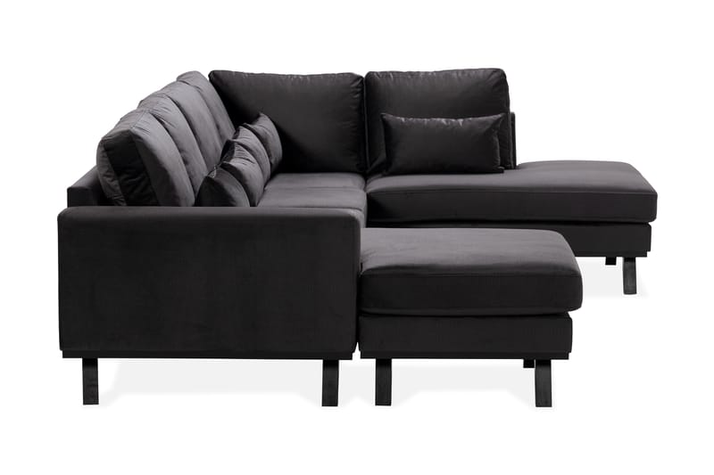 Copenhagen Compact 4-sits Högervänd U-formad Large Soffa med Divan och Schäslong i Sammet - Mörkgrå - Möbler - Soffa - U-soffa