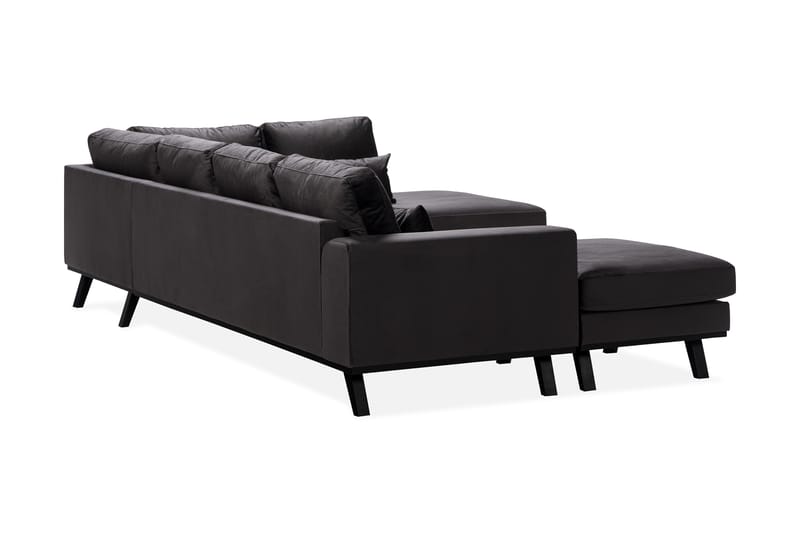 Copenhagen Compact 4-sits Högervänd U-formad Large Soffa med Divan och Schäslong i Sammet - Mörkgrå - Möbler - Soffa - U-soffa
