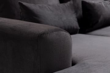 Copenhagen Compact 4-sits Högervänd U-formad Large Soffa med Divan och Schäslong i Sammet - Mörkgrå - Möbler - Soffa - U-soffa