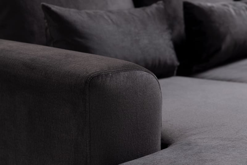Copenhagen Compact 4-sits Högervänd U-formad Large Soffa med Divan och Schäslong i Sammet - Mörkgrå - Möbler - Soffa - U-soffa