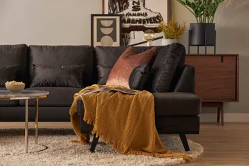 Copenhagen Compact 4-sits Högervänd U-formad Large Soffa med Divan och Schäslong i Sammet - Mörkgrå - Möbler - Soffa - U-soffa