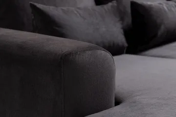 Copenhagen Compact 4-sits Högervänd U-formad Large Soffa med Divan och Schäslong i Sammet - Mörkgrå - Möbler - Soffa - U-soffa