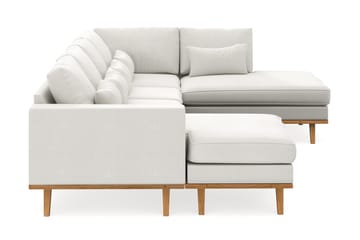 Copenhagen Compact 4-sits Högervänd U-formad Soffa med Divan och Schäslong i Tyg - Ljusgrå - Möbler - Soffa - U-soffa