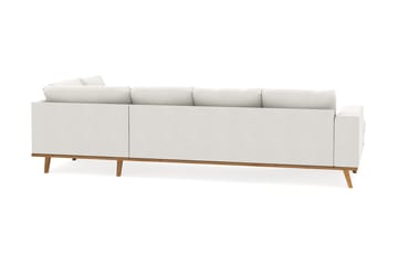 Copenhagen Compact 4-sits Högervänd U-formad Soffa med Divan och Sch�äslong i Tyg - Ljusgrå - Möbler - Soffa - U-soffa