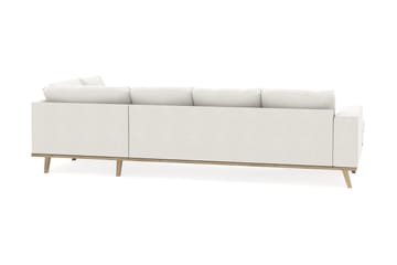 Copenhagen Compact 4-sits Högervänd U-formad Soffa med Divan och Schäslong i Tyg - Ljusgrå - Möbler - Soffa - U-soffa