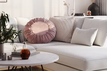 Copenhagen Compact 4-sits Högervänd U-formad Soffa med Divan och Schäslong i Tyg - Ljusgrå - Möbler - Soffa - U-soffa