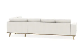 Copenhagen Compact 4-sits Högervänd U-formad Soffa med Divan och Schäslong i Tyg - Ljusgrå - Möbler - Soffa - U-soffa