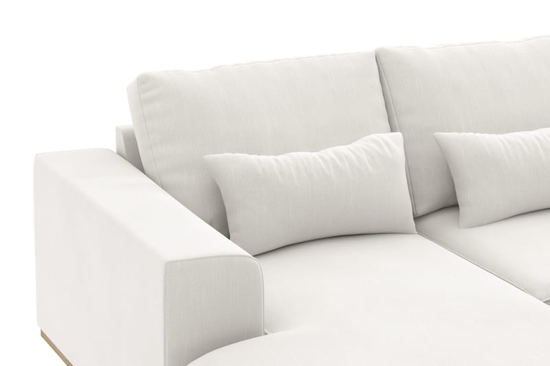 Copenhagen Compact 4-sits Högervänd U-formad Soffa med Divan och Schäslong i Tyg - Ljusgrå - Möbler - Soffa - U-soffa