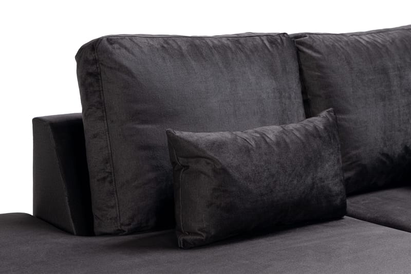 Copenhagen Compact 4-sits Vänstervänd U-formad Large Soffa med Divan och Schäslong i Sammet - Mörkgrå - Möbler - Soffa - U-soffa