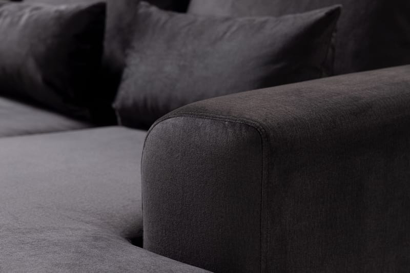 Copenhagen Compact 4-sits Vänstervänd U-formad Large Soffa med Divan och Schäslong i Sammet - Mörkgrå - Möbler - Soffa - U-soffa