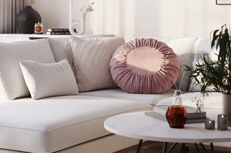 Copenhagen Compact 4-sits Vänstervänd U-formad Soffa med Divan och Schäslong i Tyg - Ljusgrå - Möbler - Soffa - U-soffa