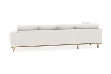 Copenhagen Compact 4-sits Vänstervänd U-formad Soffa med Divan och Schäslong i Tyg - Ljusgrå - Möbler - Soffa - U-soffa