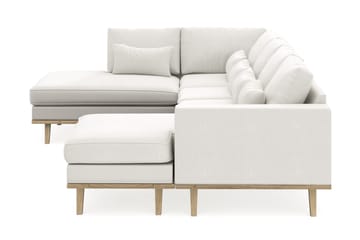 Copenhagen Compact 4-sits Vänstervänd U-formad Soffa med Divan och Sch äslong i Tyg - Ljusgrå - Möbler - Soffa - U-soffa