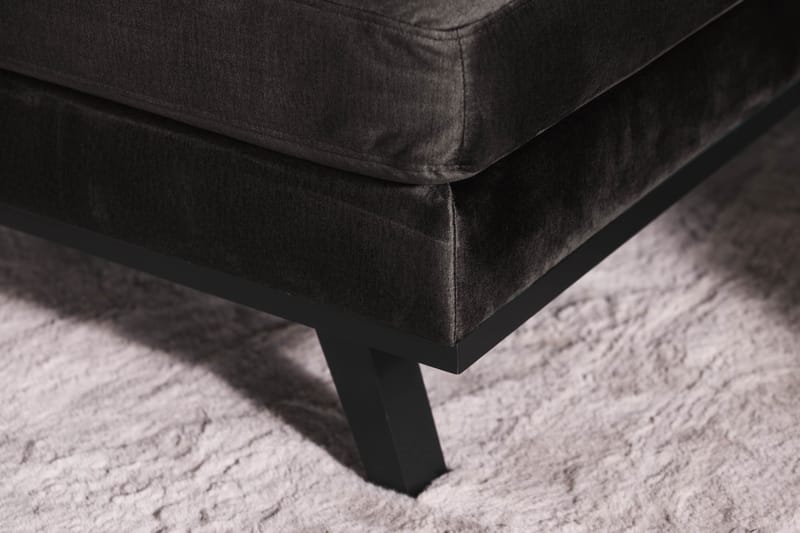 Copenhagen Stor U Soffa Sammet med Divan och Schäslong Vänster - Grå - Möbler - Soffa - U-soffa