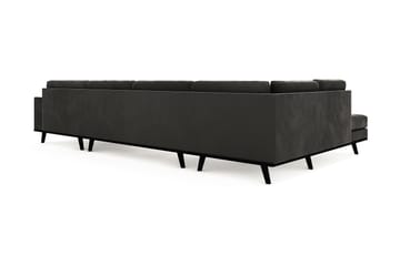 Copenhagen Stor U Soffa Sammet med Divan och Schäslong Vänster - Grå - Möbler - Soffa - U-soffa