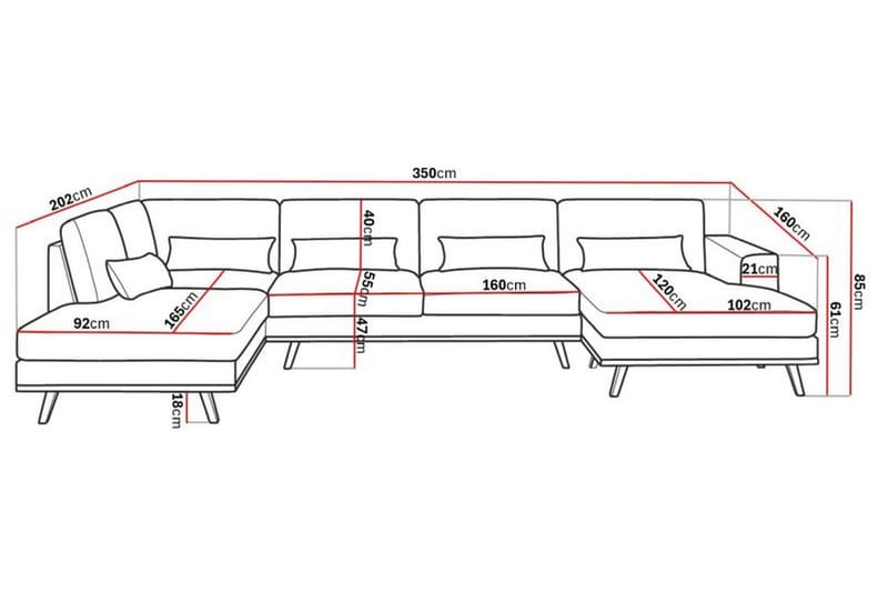 Copenhagen U-Soffa - Grå - Möbler - Soffa - U-soffa