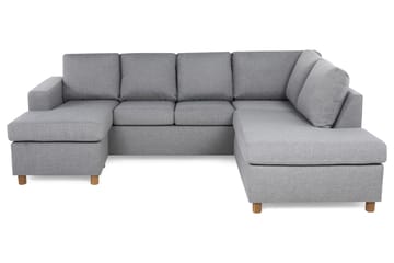 Crazy 4-sits Högervänd U-formad Large Soffa med Divan och Schäslong i Tyg - Grå - Möbler - Soffa - U-soffa