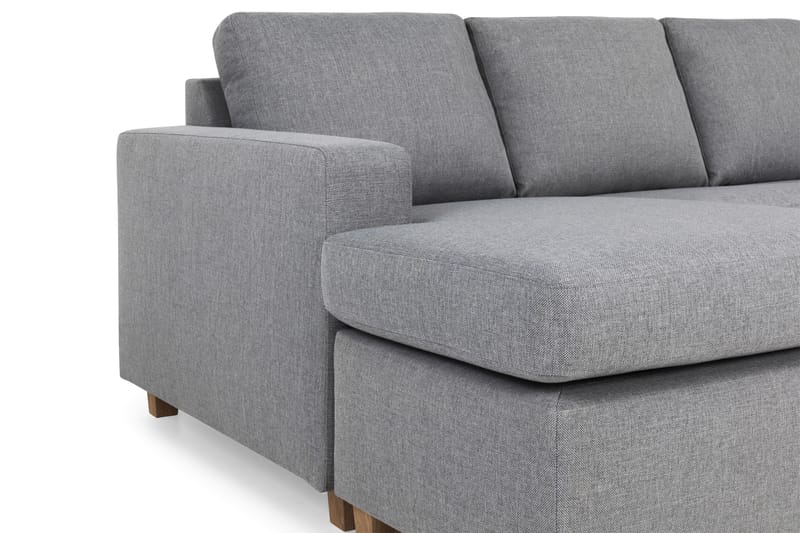 Crazy 4-sits Högervänd U-formad Large Soffa med Divan och Schäslong i Tyg - Grå - Möbler - Soffa - U-soffa