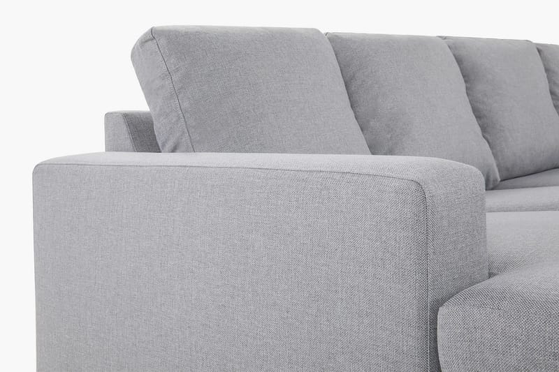 Crazy 4-sits Högervänd U-formad Large Soffa med Divan och Schäslong i Tyg - Grå - Möbler - Soffa - U-soffa