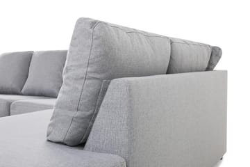 Crazy 4-sits Högervänd U-formad Large Soffa med Divan och Schäslong i Tyg - Grå - Möbler - Soffa - U-soffa