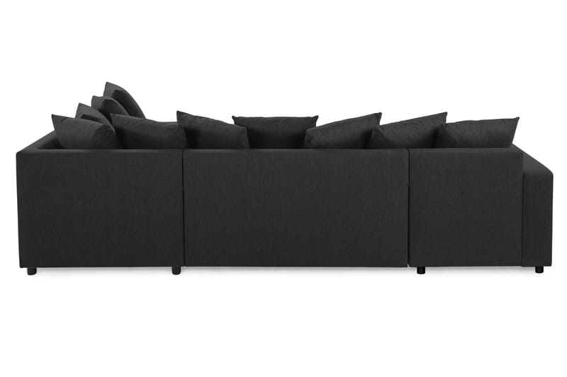 Crazy 4-sits Högervänd U-formad Large Soffa med Divan och Schäslong i Tyg inkl Kuvertkuddar - Antracit - Möbler - Soffa - U-soffa