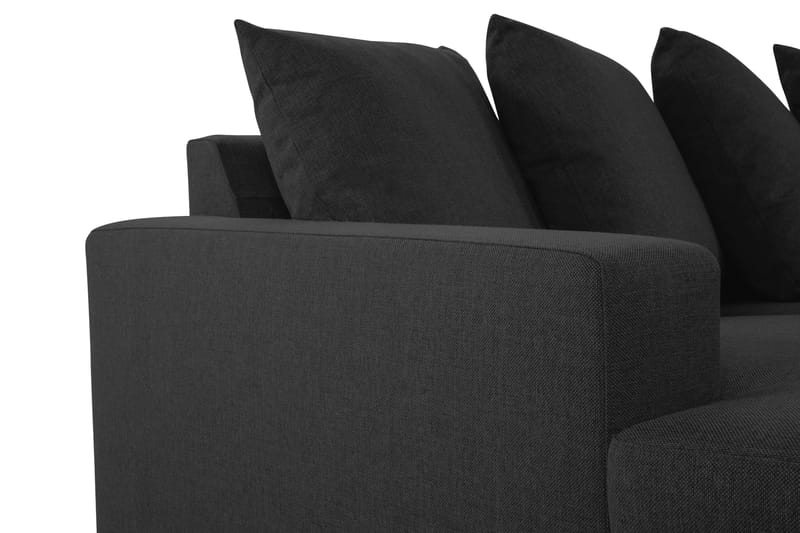 Crazy 4-sits Högervänd U-formad Large Soffa med Divan och Schäslong i Tyg inkl Kuvertkuddar - Antracit - Möbler - Soffa - U-soffa