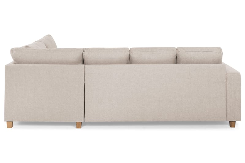 Crazy 4-sits Högervänd U-formad Small Soffa med Divan och Schäslong i Tyg - Beige - Möbler - Soffa - Divansoffa & schäslongsoffa - 4 sits soffa med divan