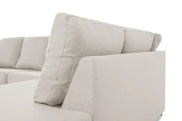 Crazy 4-sits Högervänd U-formad Small Soffa med Divan och Schäslong i Tyg - Beige - Möbler - Soffa - Divansoffa & schäslongsoffa - 4 sits soffa med divan