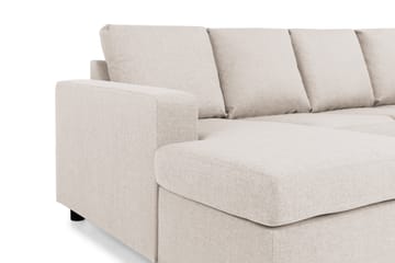 Crazy 4-sits Högervänd U-formad Small Soffa med Divan och Schäslong i Tyg - Beige - Möbler - Soffa - U-soffa