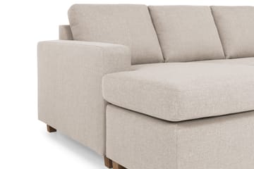 Crazy 4-sits Högervänd U-formad Small Soffa med Divan och Schäslong i Tyg - Beige - Möbler - Soffa - U-soffa