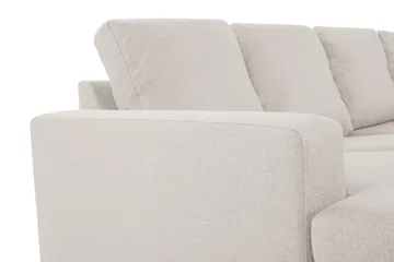 Crazy 4-sits Högervänd U-formad Small Soffa med Divan och Schäslong i Tyg - Beige - Möbler - Soffa - Divansoffa & schäslongsoffa - 4 sits soffa med divan