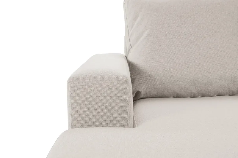 Crazy 4-sits Högervänd U-formad Small Soffa med Divan och Schäslong i Tyg - Beige - Möbler - Soffa - Divansoffa & schäslongsoffa - 4 sits soffa med divan