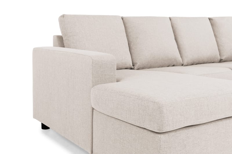 Crazy 4-sits Högervänd U-formad Small Soffa med Divan och Schäslong i Tyg - Beige - Möbler - Soffa - Divansoffa & schäslongsoffa - 4 sits soffa med divan