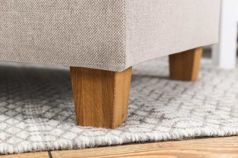 Crazy 4-sits Högervänd U-formad Small Soffa med Divan och Schäslong i Tyg - Beige - Möbler - Soffa - Divansoffa & schäslongsoffa - 4 sits soffa med divan