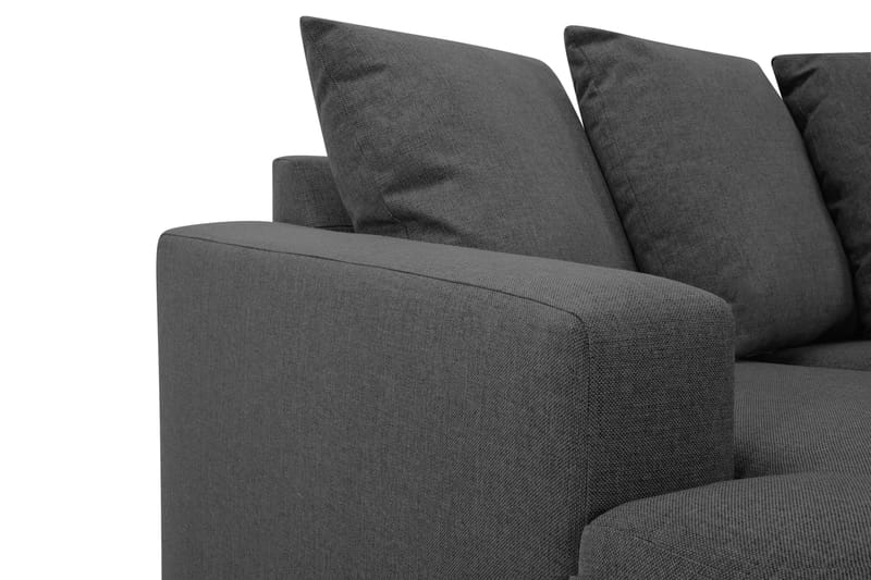 Crazy 4-sits Högervänd U-formad Small Soffa med Divan och Schäslong i Tyg inkl Kuvertkuddar - Mörkgrå - Möbler - Soffa - U-soffa