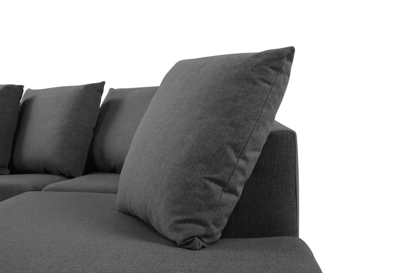 Crazy 4-sits Högervänd U-formad Small Soffa med Divan och Schäslong i Tyg inkl Kuvertkuddar - Mörkgrå - Möbler - Soffa - U-soffa