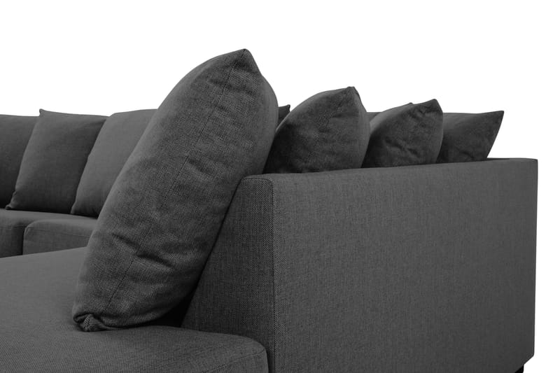 Crazy 4-sits Högervänd U-formad Small Soffa med Divan och Schäslong i Tyg inkl Kuvertkuddar - Mörkgrå - Möbler - Soffa - U-soffa