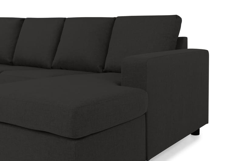Crazy 4-sits Vänstervänd U-formad Large Soffa med Divan och Schäslong i Tyg - Antracit - Möbler - Soffa - U-soffa