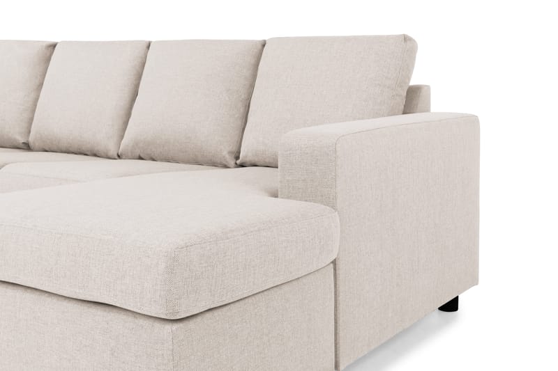 Crazy 4-sits Vänstervänd U-formad Large Soffa med Divan och Schäslong i Tyg - Beige - Möbler - Soffa - Divansoffa & schäslongsoffa - 4 sits soffa med divan
