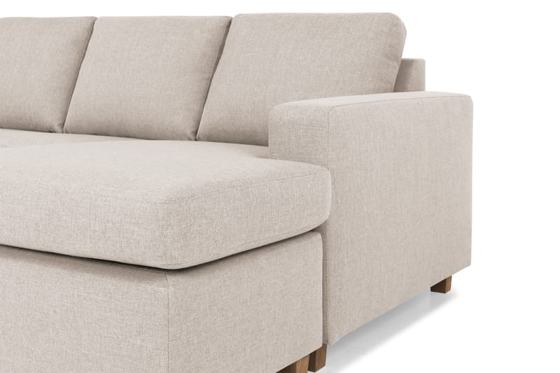 Crazy 4-sits Vänstervänd U-formad Large Soffa med Divan och Schäslong i Tyg - Beige - Möbler - Soffa - Divansoffa & schäslongsoffa - 4 sits soffa med divan