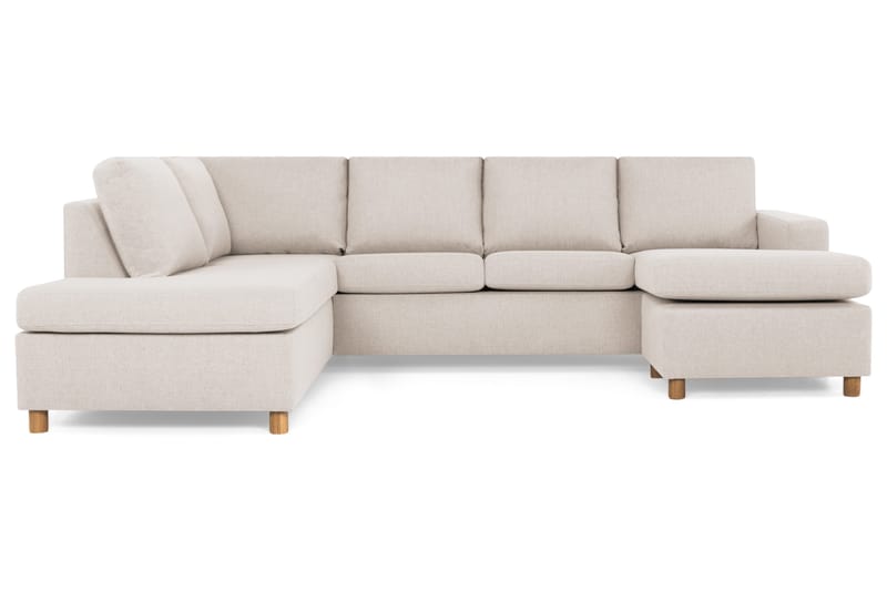 Crazy 4-sits Vänstervänd U-formad Large Soffa med Divan och Schäslong i Tyg - Beige - Möbler - Soffa - Divansoffa & schäslongsoffa - 4 sits soffa med divan