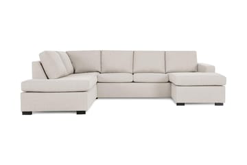 Crazy 4-sits Vänstervänd U-formad Large Soffa med Divan och Schäslong i Tyg - Beige - Möbler - Soffa - U-soffa