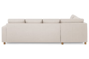 Crazy 4-sits Vänstervänd U-formad Large Soffa med Divan och Schäslong i Tyg - Beige - Möbler - Soffa - U-soffa