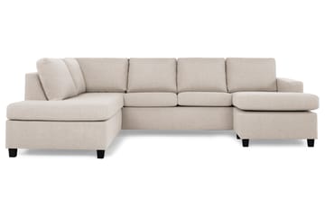 Crazy 4-sits Vänstervänd U-formad Large Soffa med Divan och Schäslong i Tyg - Beige - Möbler - Soffa - Divansoffa & schäslongsoffa - 4 sits soffa med divan