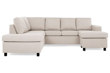 Crazy 4-sits Vänstervänd U-formad Large Soffa med Divan och Schäslong i Tyg - Beige - Möbler - Soffa - Divansoffa & schäslongsoffa - 4 sits soffa med divan