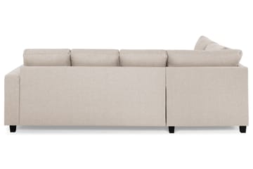 Crazy 4-sits Vänstervänd U-formad Large Soffa med Divan och Schäslong i Tyg - Beige - Möbler - Soffa - U-soffa