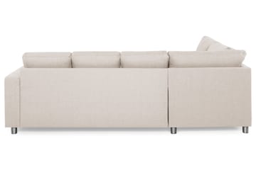 Crazy 4-sits Vänstervänd U-formad Large Soffa med Divan och Schäslong i Tyg - Beige - Möbler - Soffa - U-soffa