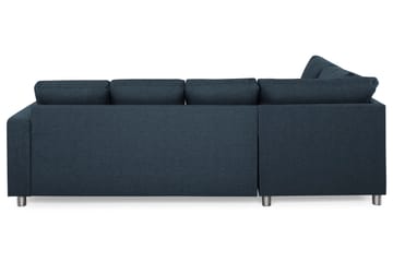 Crazy 4-sits Vänstervänd U-formad Large Soffa med Divan och Schäslong i Tyg - Blå - Möbler - Soffa - U-soffa