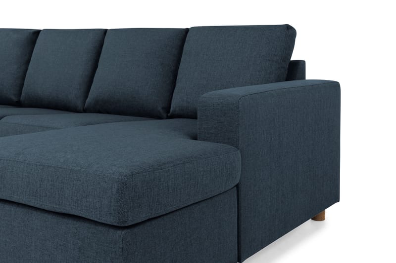 Crazy 4-sits Vänstervänd U-formad Large Soffa med Divan och Schäslong i Tyg - Blå - Möbler - Soffa - U-soffa